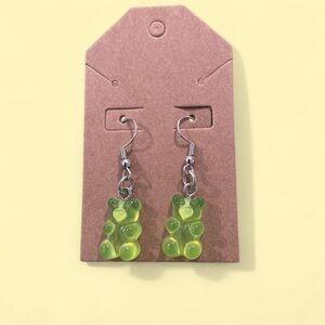 Green Gummy Bear Earrings